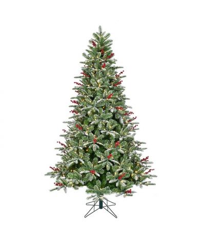 7 feet Instant Connect Flocked Multicolored LED Breckenridge Tree