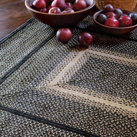 Buy Homespice Premium Manchester Black Jute Braided Area Rug Online In USA | Rugfire