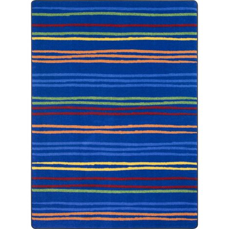 Kid Essentials All Lined Up-Rainbow Machine Tufted Area Rugs By Joy Carpets