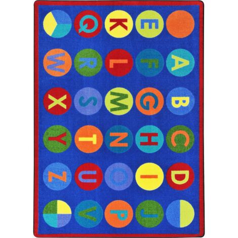 Kid Essentials Alpha-Dots-Multi Machine Tufted Area Rugs By Joy Carpets