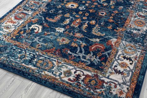 Alexandria Cochise Blue Bordered Area Rugs By Amer.