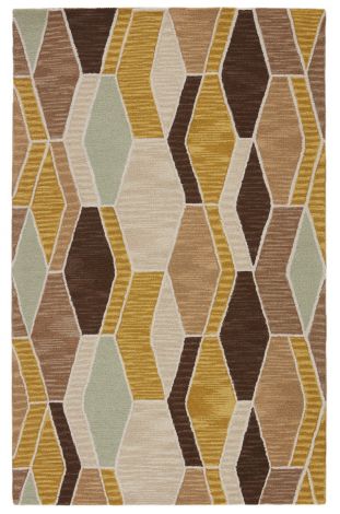 Vibe by Jaipur Living Sade Handmade Geometric Brown/ Gold Area Rugs