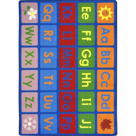 Kid Essentials Any Day Alphabet-Multi Machine Tufted Area Rugs By Joy Carpets