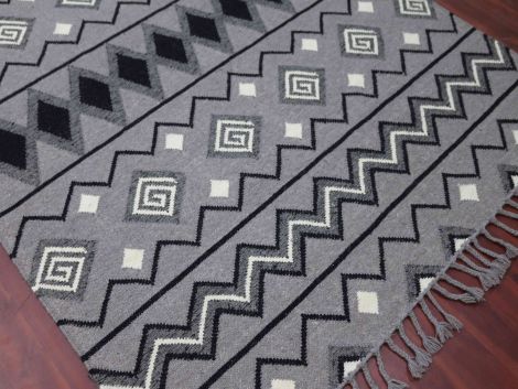 Artifacts Satillo Dove Gray Handmade Flatweave Wool Area Rugs By Amer.