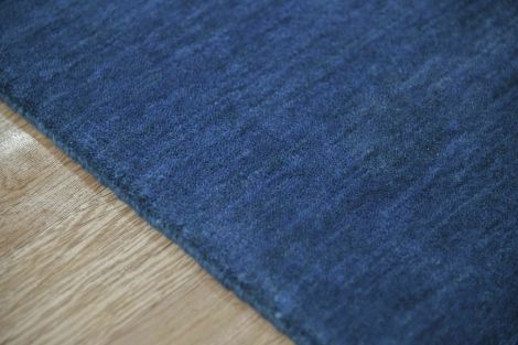 Arizona Rye Solid Navy Blue Handwoven Wool Area Rugs By Amer.