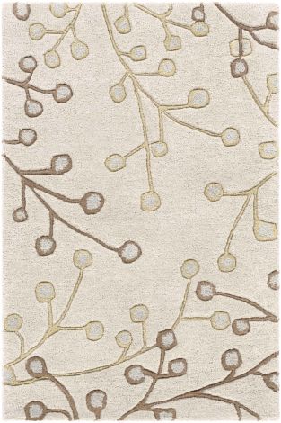 Athena ATH-5008 Taupe, Dark Brown Hand Tufted Cottage Area Rugs By Surya