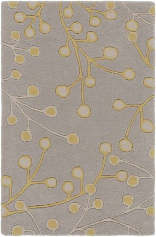 Athena ATH-5060 Taupe, Mustard Hand Tufted Cottage Area Rugs By Surya