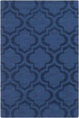 Central Park AWHP-4008 Dark Blue Hand Loomed Modern Area Rugs By Surya
