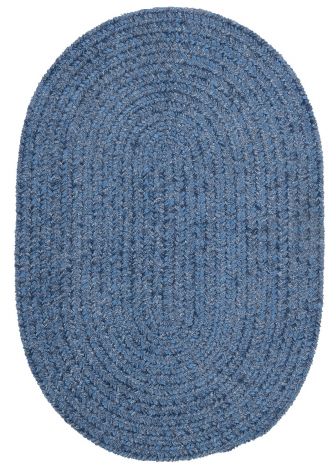 Barefoot Chenille Bath Rug BF04 Blue Casual, Chenille Braided Area Rug by Colonial Mills