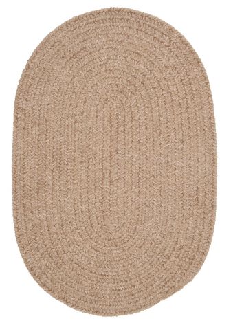 Barefoot Chenille Bath Rug BF07 Sand Casual, Chenille Braided Area Rug by Colonial Mills