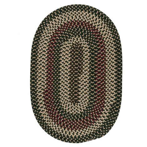 Brook Farm BF62 Winter Green Traditional, Indoor - Outdoor Braided Area Rug by Colonial Mills