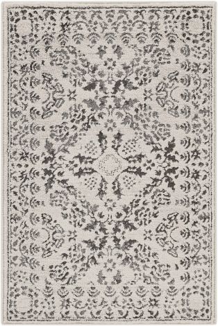 Bahar BHR-2318 Medium Gray, Charcoal Machine Woven Traditional Area Rugs By Surya