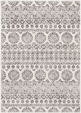 Bahar BHR-2323 Charcoal, Beige Machine Woven Traditional Area Rugs By Surya