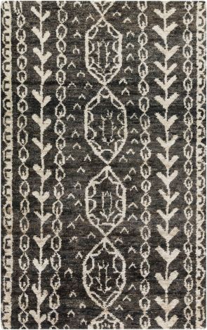 Bjorn BJR-1000 Black, Khaki Hand Knotted Global Area Rugs By Surya