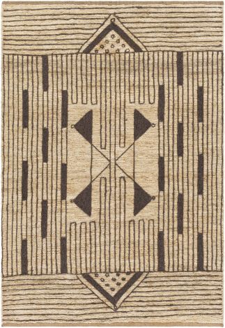 Brookwood BKD-2300 Butter, Dark Brown Hand Knotted Global Area Rugs By Surya