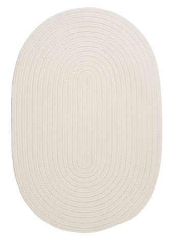 Boca Raton BR10 White Casual, Indoor - Outdoor Braided Area Rug by Colonial Mills