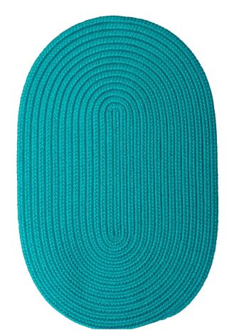Boca Raton BR56 Turquoise Casual, Indoor - Outdoor Braided Area Rug by Colonial Mills