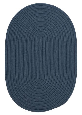 Boca Raton BR57 Lake Blue Casual, Indoor - Outdoor Braided Area Rug by Colonial Mills