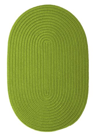 Boca Raton BR65 Bright Green Casual, Indoor - Outdoor Braided Area Rug by Colonial Mills
