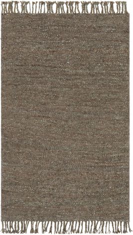 Bryant BRA-2406 Taupe, Dark Green Hand Woven Cottage Area Rugs By Surya