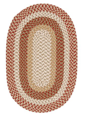 Burmingham BU75 Red Barron Traditional, Indoor - Outdoor Braided Area Rug by Colonial Mills