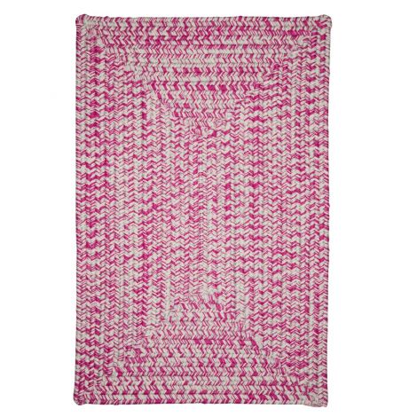 Catalina CA09 Magenta Rustic Farmhouse, Indoor - Outdoor Braided Area Rug by Colonial Mills
