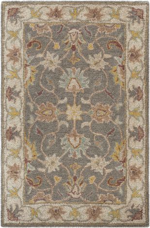 Caesar CAE-1005 Charcoal, Khaki Hand Tufted Traditional Area Rugs By Surya