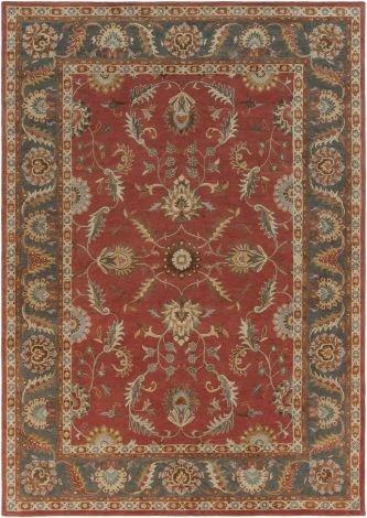 Caesar CAE-1007 Rust, Charcoal Hand Tufted Traditional Area Rugs By Surya