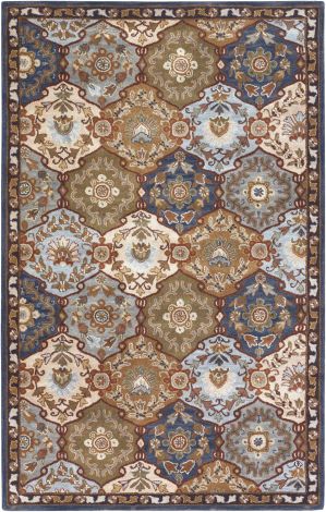 Caesar CAE-1032 Dark Green, Olive Hand Tufted Traditional Area Rugs By Surya