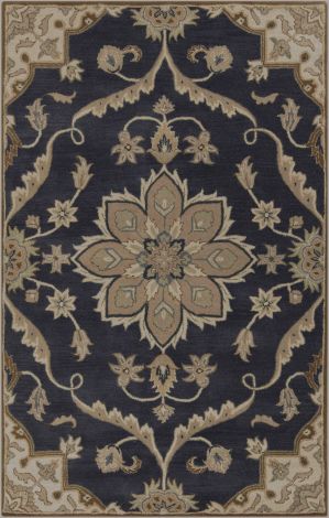 Caesar CAE-1113 Navy, Taupe Hand Tufted Traditional Area Rugs By Surya
