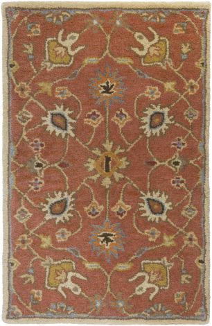 Caesar CAE-1119 Clay, Camel Hand Tufted Traditional Area Rugs By Surya