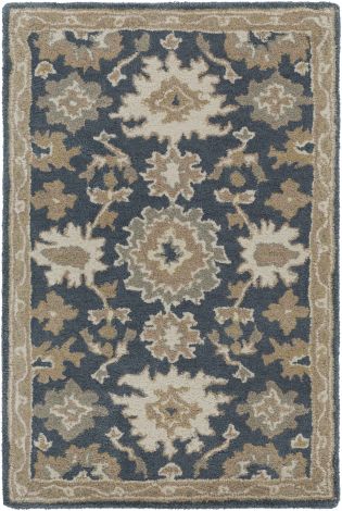 Caesar CAE-1154 Navy, Tan Hand Tufted Traditional Area Rugs By Surya
