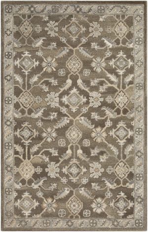 Caesar CAE-1200 Dark Brown, Charcoal Hand Tufted Traditional Area Rugs By Surya