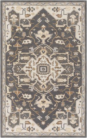 Caesar CAE-1216 Charcoal, Camel Hand Tufted Traditional Area Rugs By Surya