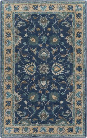 Caesar CAE-1220 Navy, Teal Hand Tufted Traditional Area Rugs By Surya