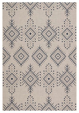 Jaipur Living Compass Indoor Outdoor Tribal Ivory Blue Area Rugs 