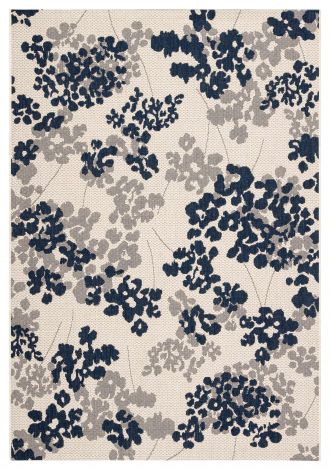 Jaipur Living Mariner Indoor Outdoor Floral Blue Gray Area Rugs 