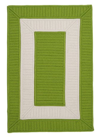 Rope Walk CB91 Bright Green Coastal, Indoor - Outdoor Braided Area Rug by Colonial Mills