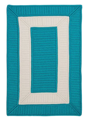 Rope Walk CB92 Turquoise Coastal, Indoor - Outdoor Braided Area Rug by Colonial Mills