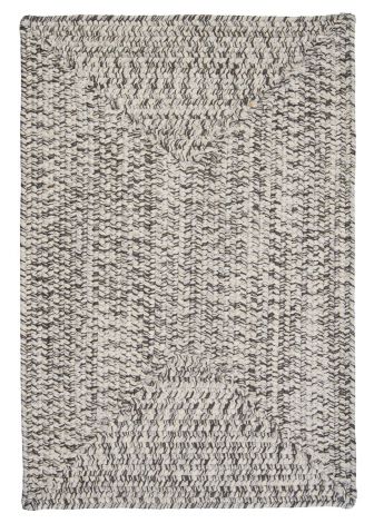 Corsica CC19 Silver Shimmer Rustic Farmhouse, Indoor - Outdoor Braided Area Rug by Colonial Mills