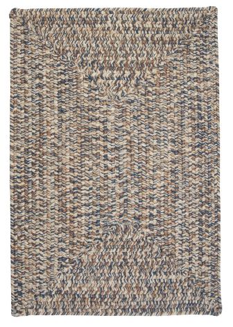 Corsica CC49 Lake Blue Rustic Farmhouse, Indoor - Outdoor Braided Area Rug by Colonial Mills