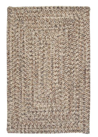 Corsica CC89 Storm Gray Rustic Farmhouse, Indoor - Outdoor Braided Area Rug by Colonial Mills