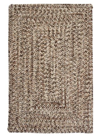 Corsica CC99 Weathered Brown Rustic Farmhouse, Indoor - Outdoor Braided Area Rug by Colonial Mills