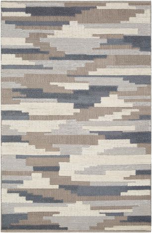 Cocoon CCN-1003 Denim, Taupe Hand Woven Modern Area Rugs By Surya