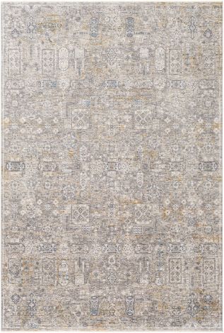 Cardiff CDF-2310 Charcoal, Ivory Machine Woven Traditional Area Rugs By Surya