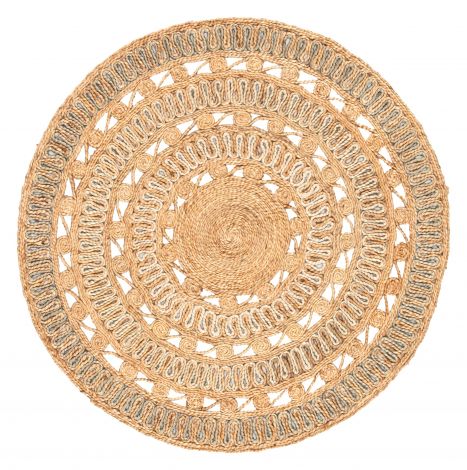 Jaipur Living Peony Natural Dots Beige Gray Round Area Rugs 