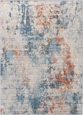 Chester CHE-2359 Burnt Orange, Teal Machine Woven Modern Area Rugs By Surya