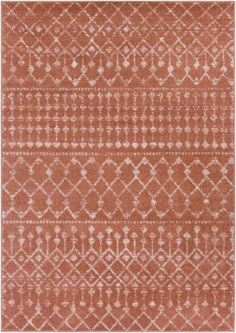 Chester CHE-2375 Burnt Orange, Coral Machine Woven Global Area Rugs By Surya