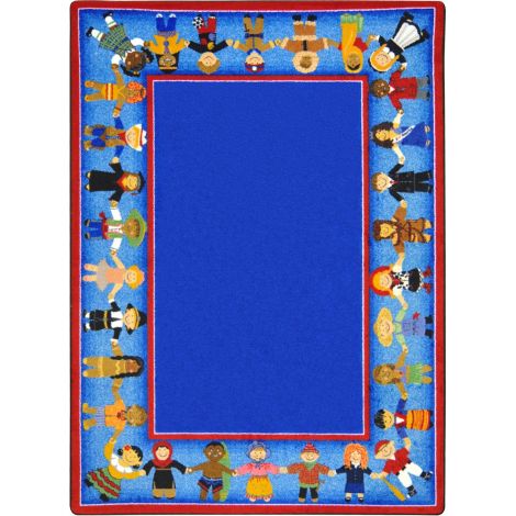 Kid Essentials Children of Many Cultures-Multi Machine Tufted Area Rugs By Joy Carpets
