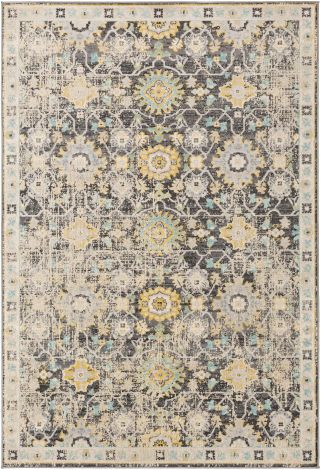 City CIT-2373 Mustard, Taupe Machine Woven Traditional Area Rugs By Surya
